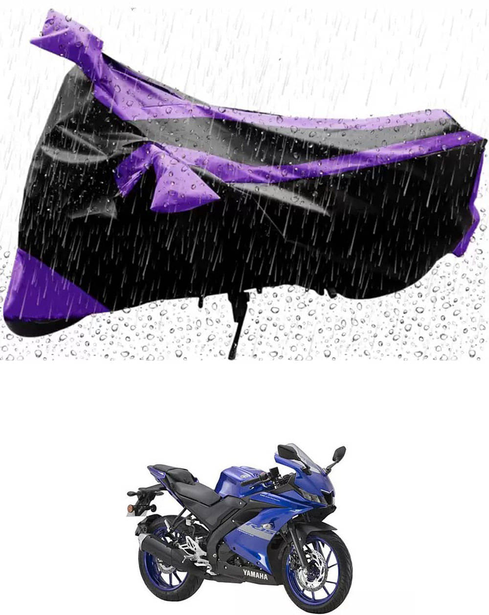     			JVG Bike Body Cover for Yamaha YZF R15 V3.0 ( Pack of 1 ) , Purple