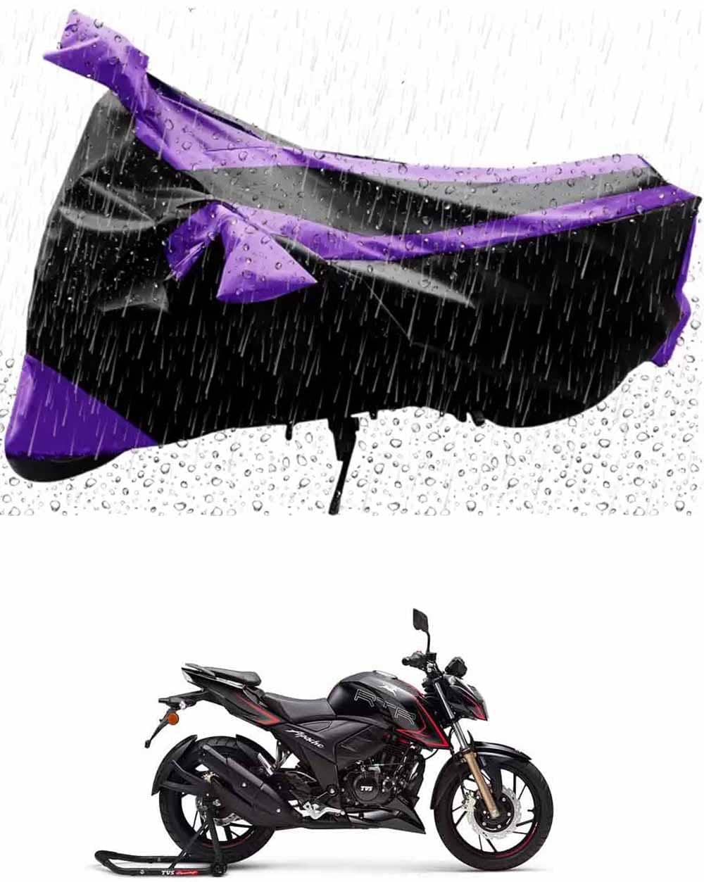 JVG Bike Body Cover for TVS Apache RTR 200 4V FI ( Pack of 1 ) , Purple