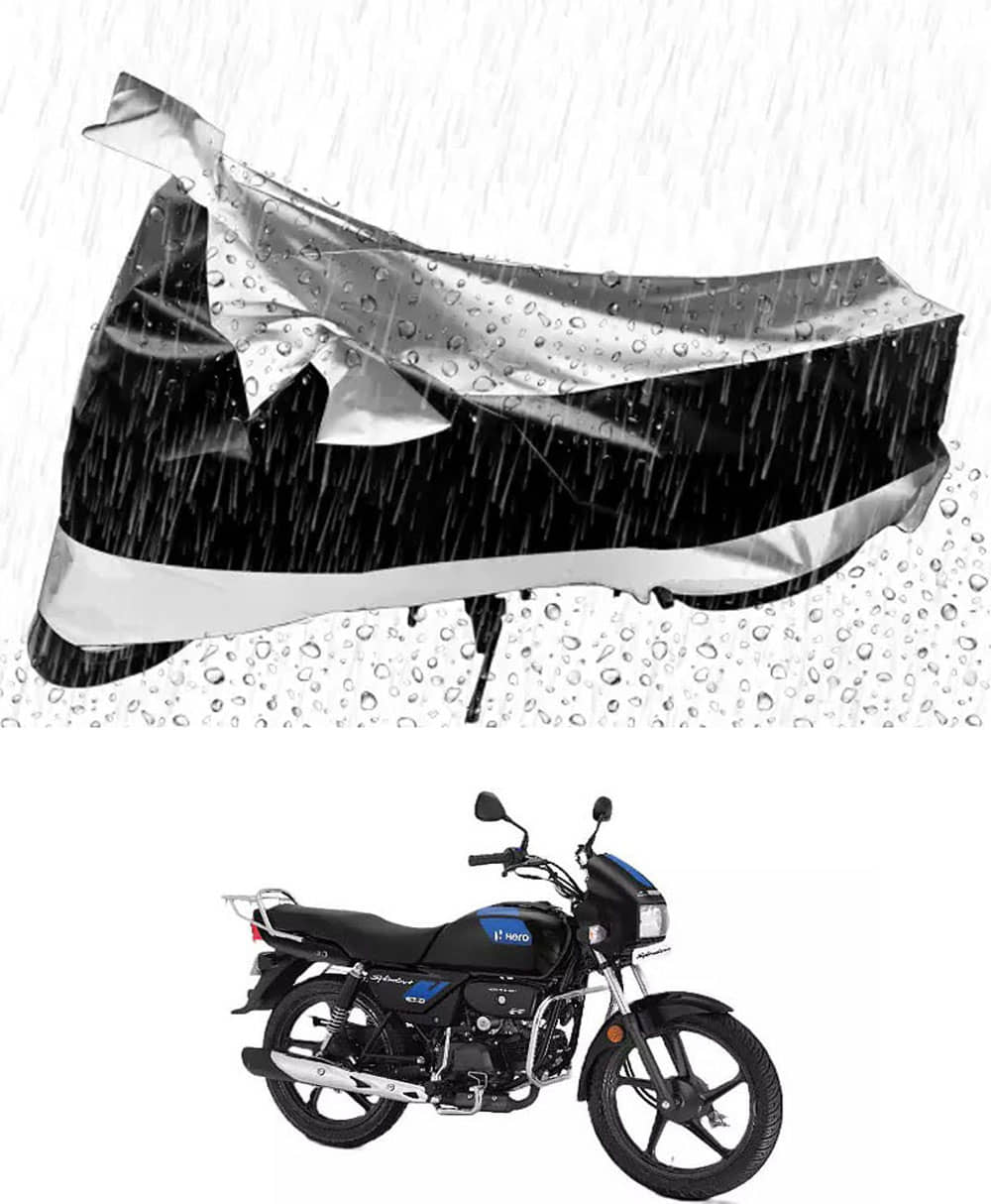 JVG Bike Body Cover for Hero Splendor Plus ( Pack of 1 ) , Silver