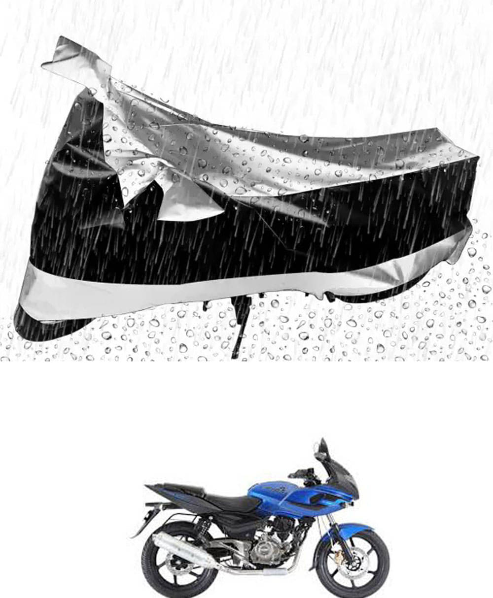 JVG Bike Body Cover for Bajaj Pulsar 220 DTS-i ( Pack of 1 ) , Silver JVG Bike Body Cover for Bajaj Pulsar 220 DTS-i ( Pack of 1 ) , Silver