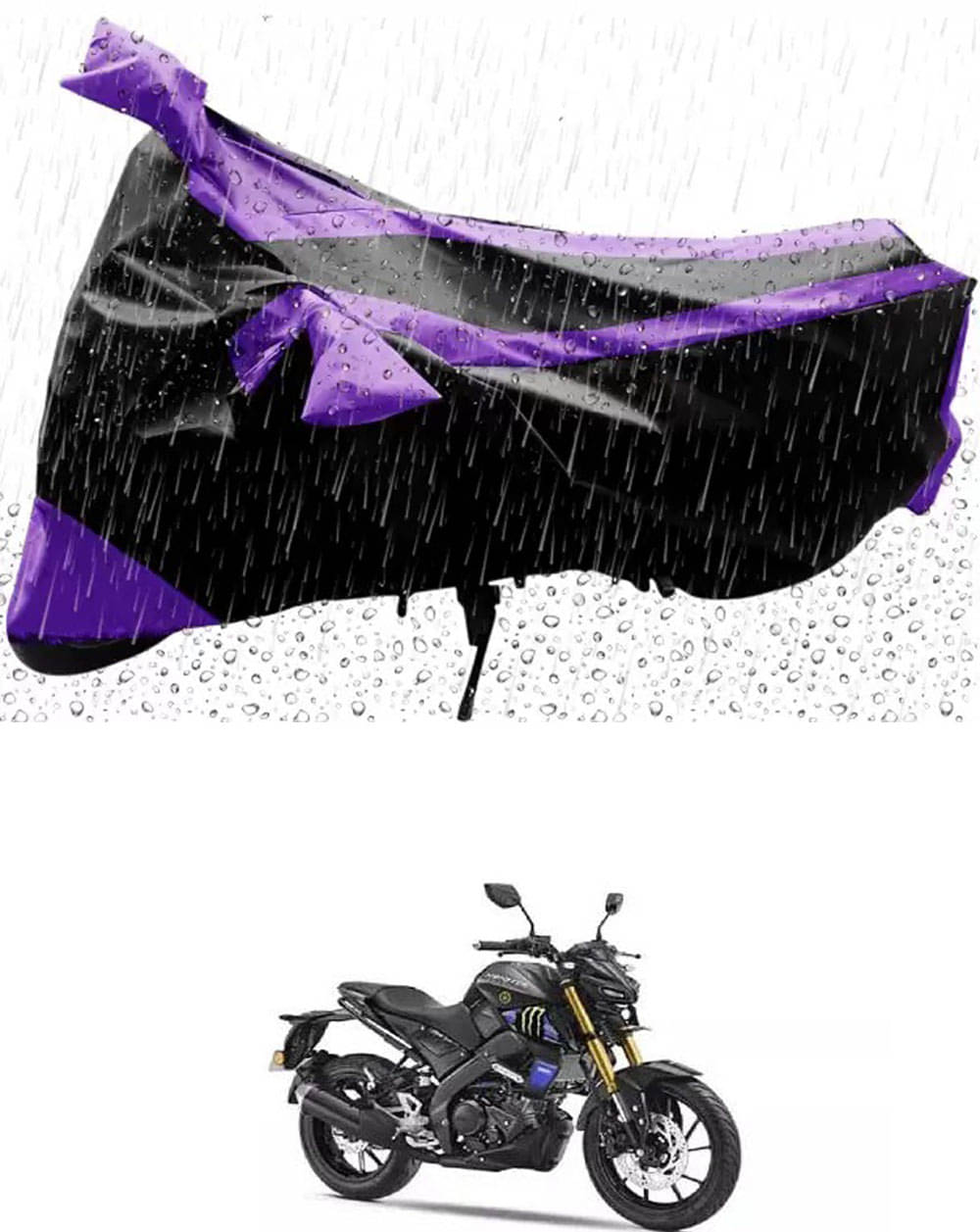 JVG Bike Body Cover for Yamaha MT-09 ( Pack of 1 ) , Purple JVG Bike Body Cover for Yamaha MT-09 ( Pack of 1 ) , Purple