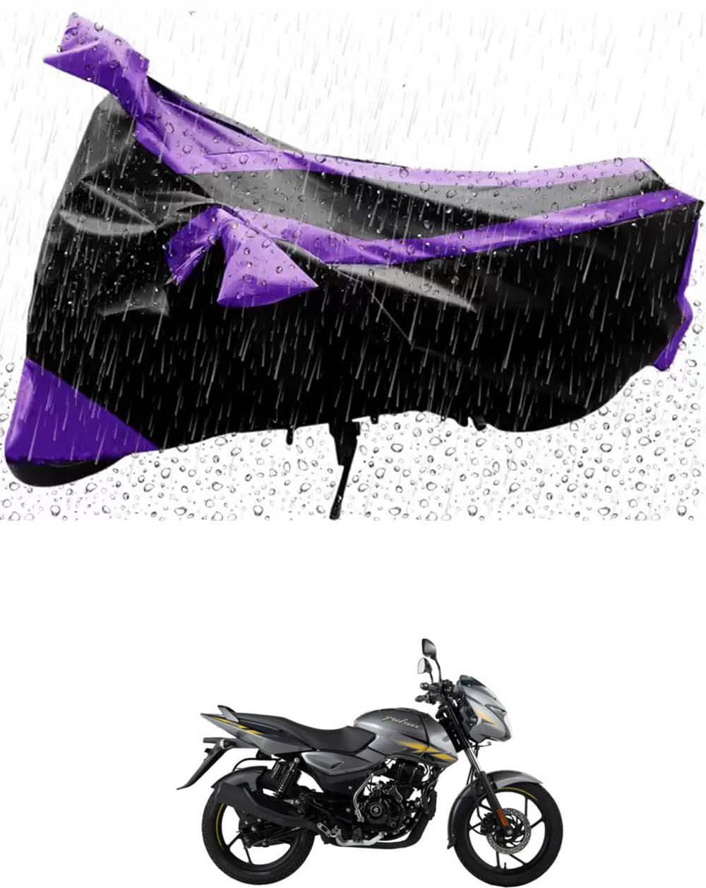     			JVG Bike Body Cover for Bajaj Pulsar 125 ( Pack of 1 ) , Purple