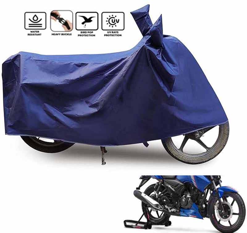 JVG Bike Body Cover for TVS Apache RTR 160 ( Pack of 1 ) , Blue JVG Bike Body Cover for TVS Apache RTR 160 ( Pack of 1 ) , Blue