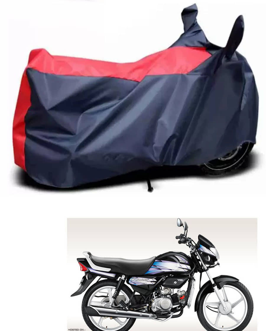 JVG Bike Body Cover for Hero HF Deluxe Eco ( Pack of 1 ) , Red