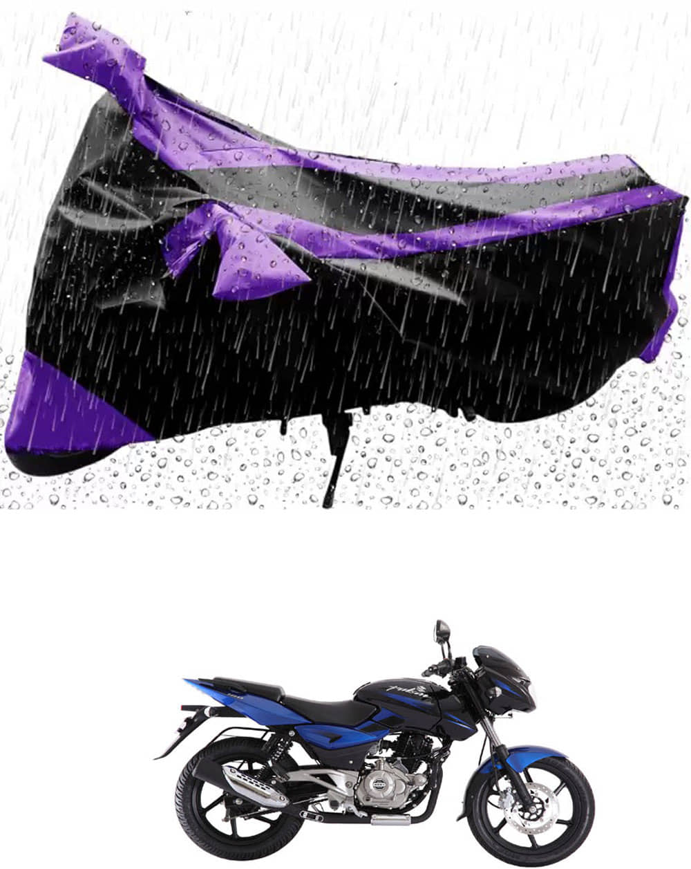 JVG Bike Body Cover for Bajaj Pulsar 180 DTS-i ( Pack of 1 ) , Purple