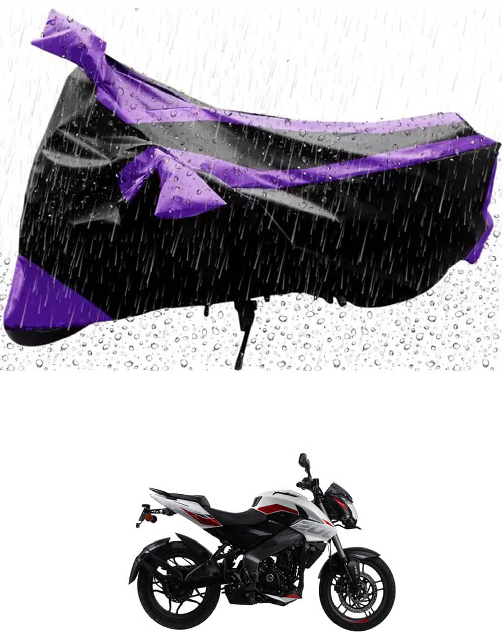 JVG Bike Body Cover for Bajaj Pulsar NS 200 ( Pack of 1 ) , Purple