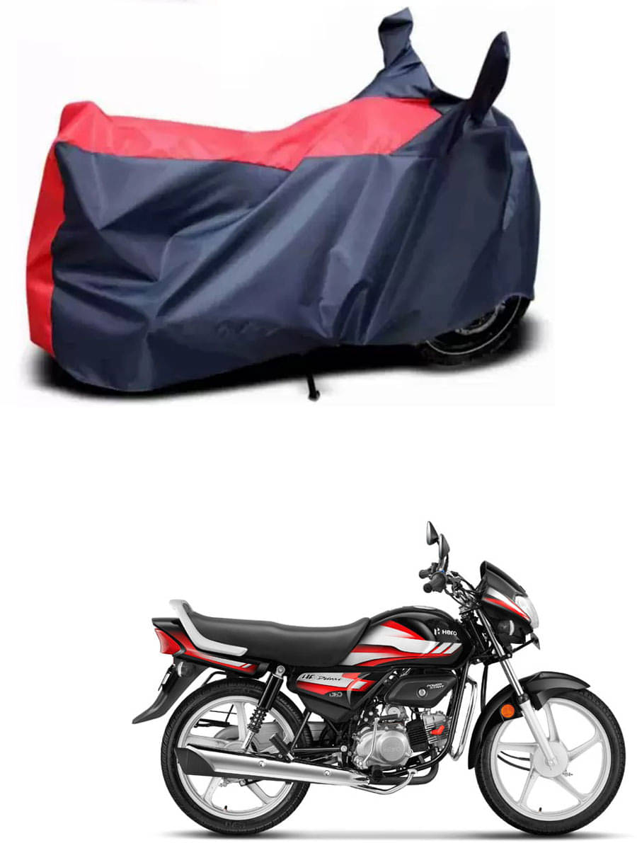 JVG Bike Body Cover for Hero HF Deluxe ( Pack of 1 ) , Red JVG Bike Body Cover for Hero HF Deluxe ( Pack of 1 ) , Red