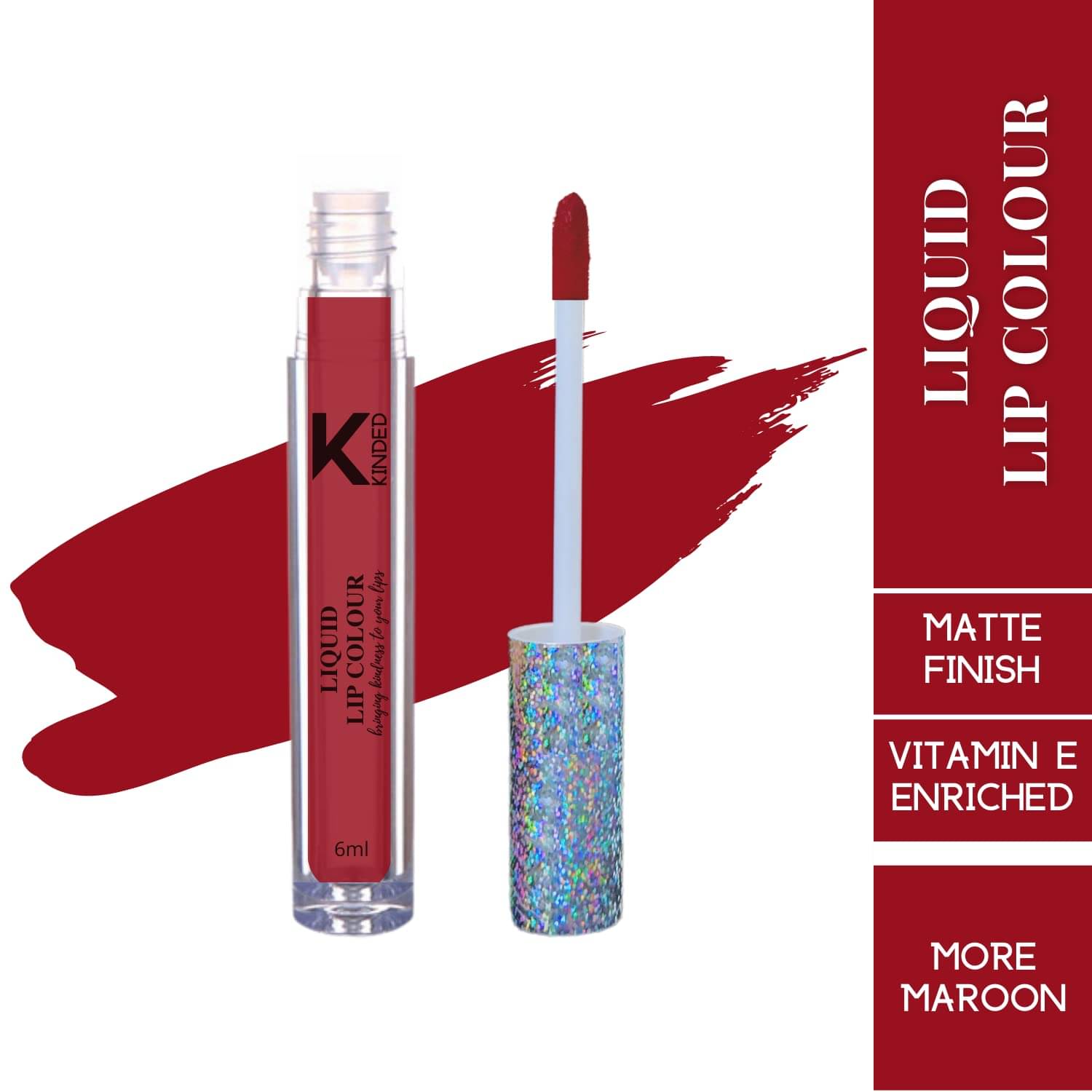     			KINDED Maroon Matte Lipstick 6
