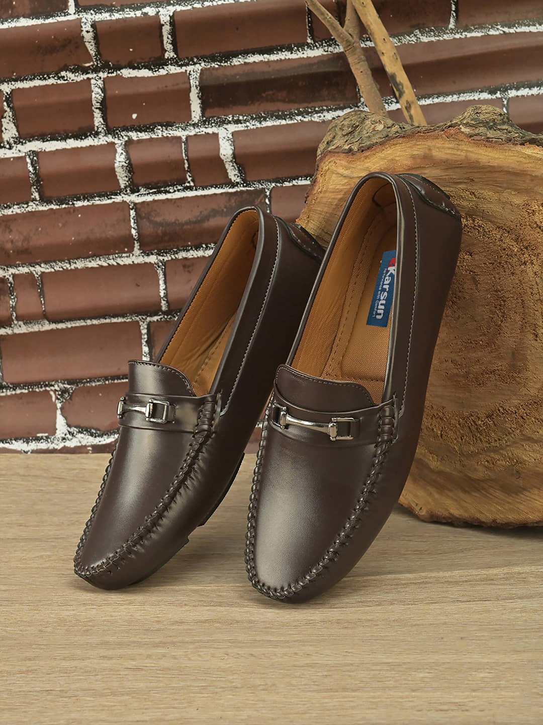 Karsun Brown Men's Slip on - Formal Shoes | Buy online on ZillyBuy