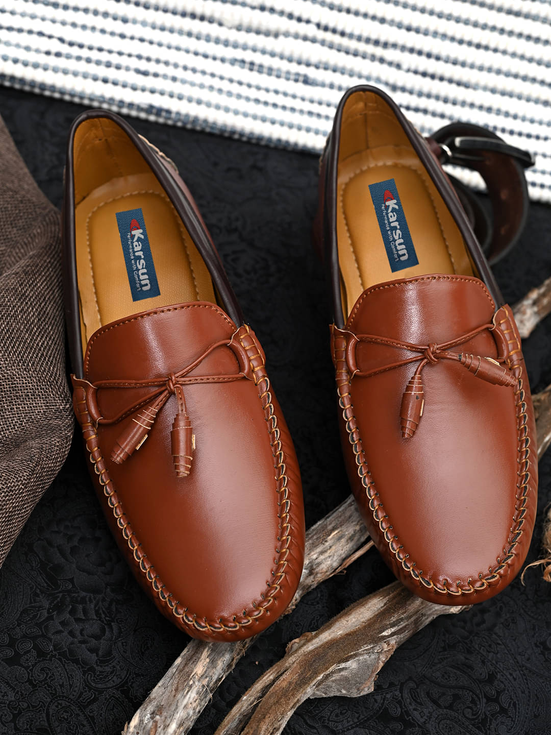     			Karsun Tan Men's Slip on