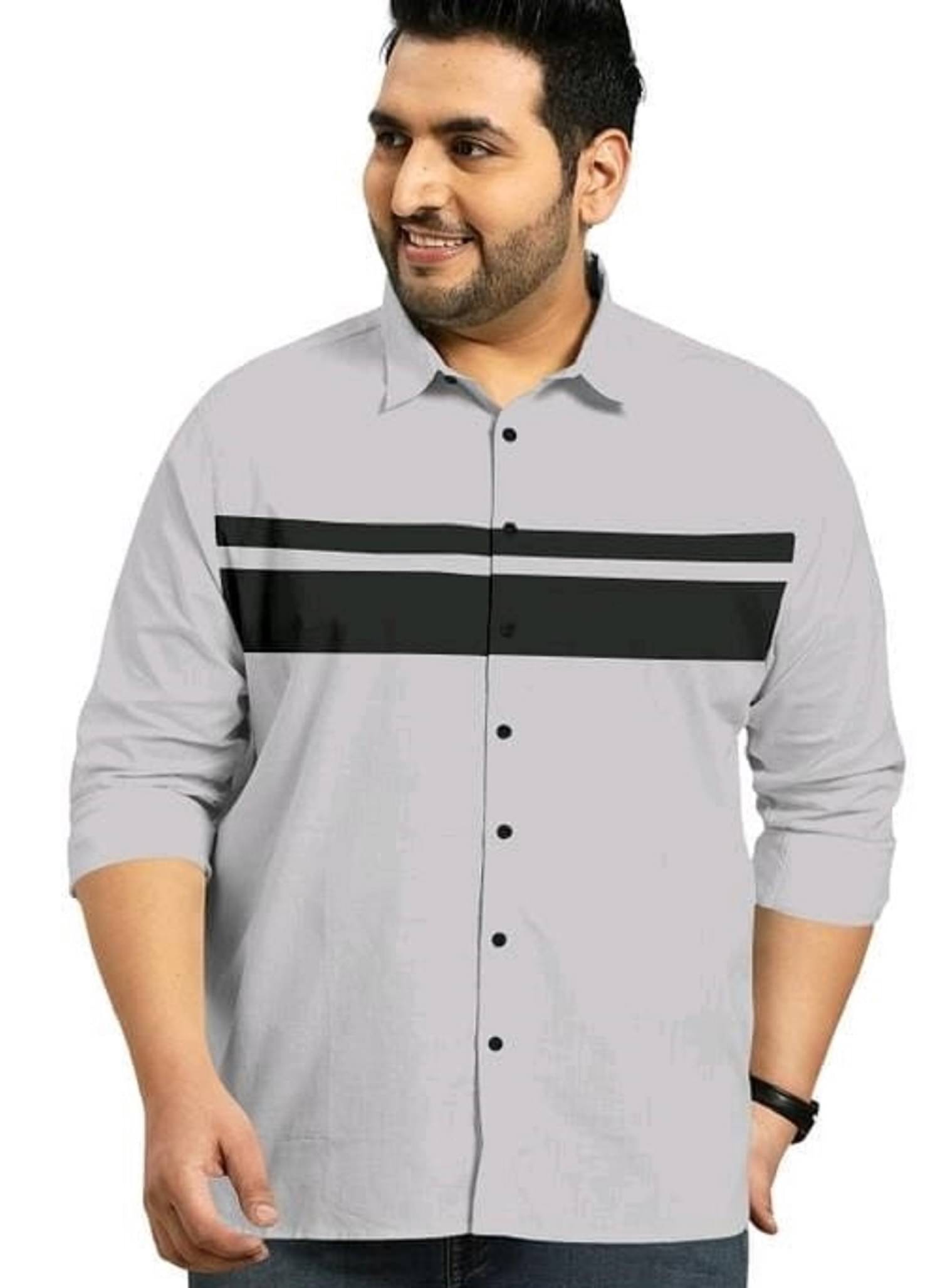     			NOWT Cotton Blend Regular Fit Colorblock Full Sleeves Men's Casual Shirt - Grey ( Pack of 1 )