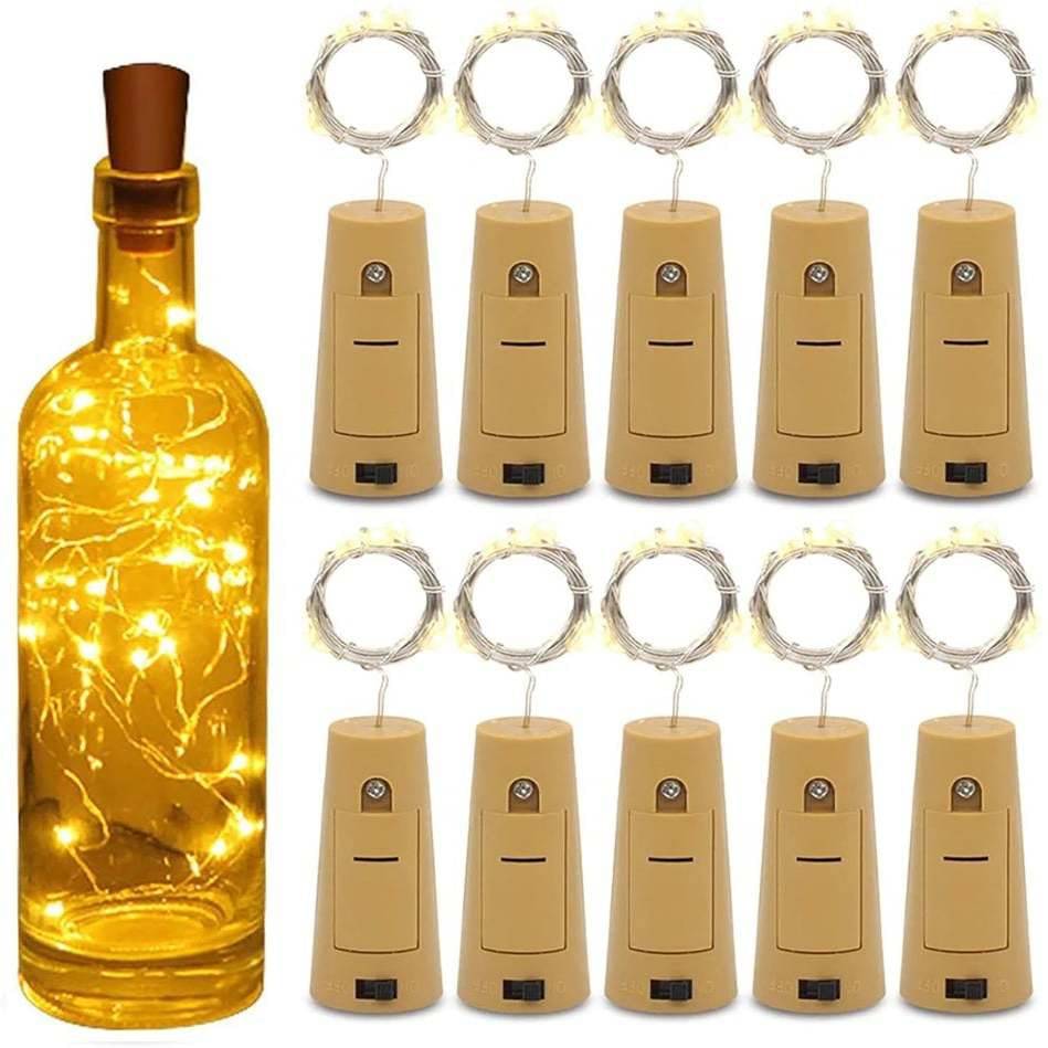     			SPARKWORLD Gold 3M Cork light ( Pack of 10 )