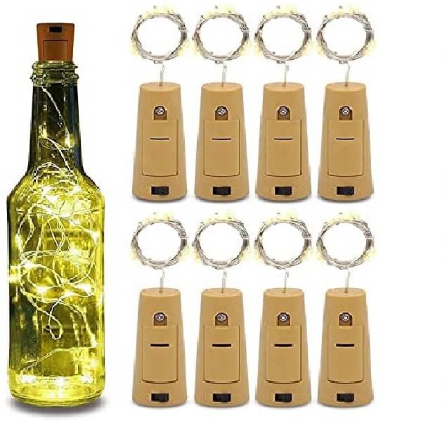     			SPARKWORLD Gold 3M Cork light ( Pack of 8 )