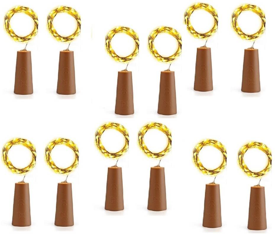     			SPARKWORLD Gold 3M Cork light ( Pack of 12 )