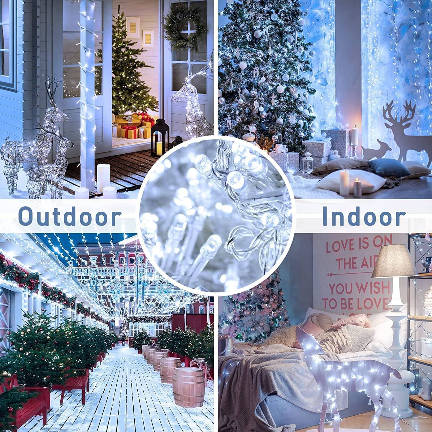     			SPARKWORLD White 60M String Light ( Pack of 6 )