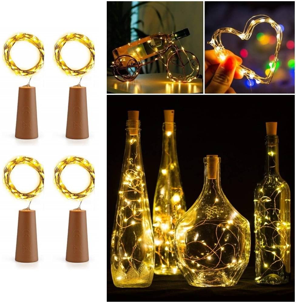     			SPARKWORLD Yellow 3M Cork light ( Pack of 4 )