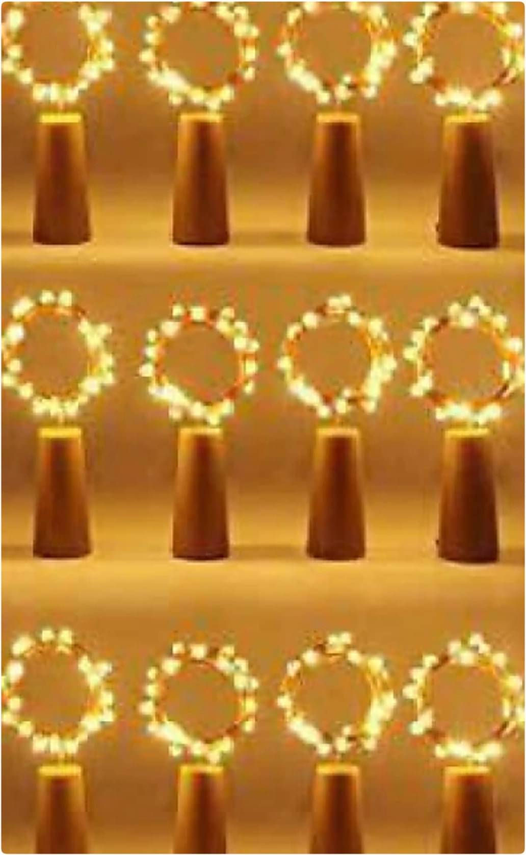     			SPARKWORLD Yellow 3M Cork light ( Pack of 12 )