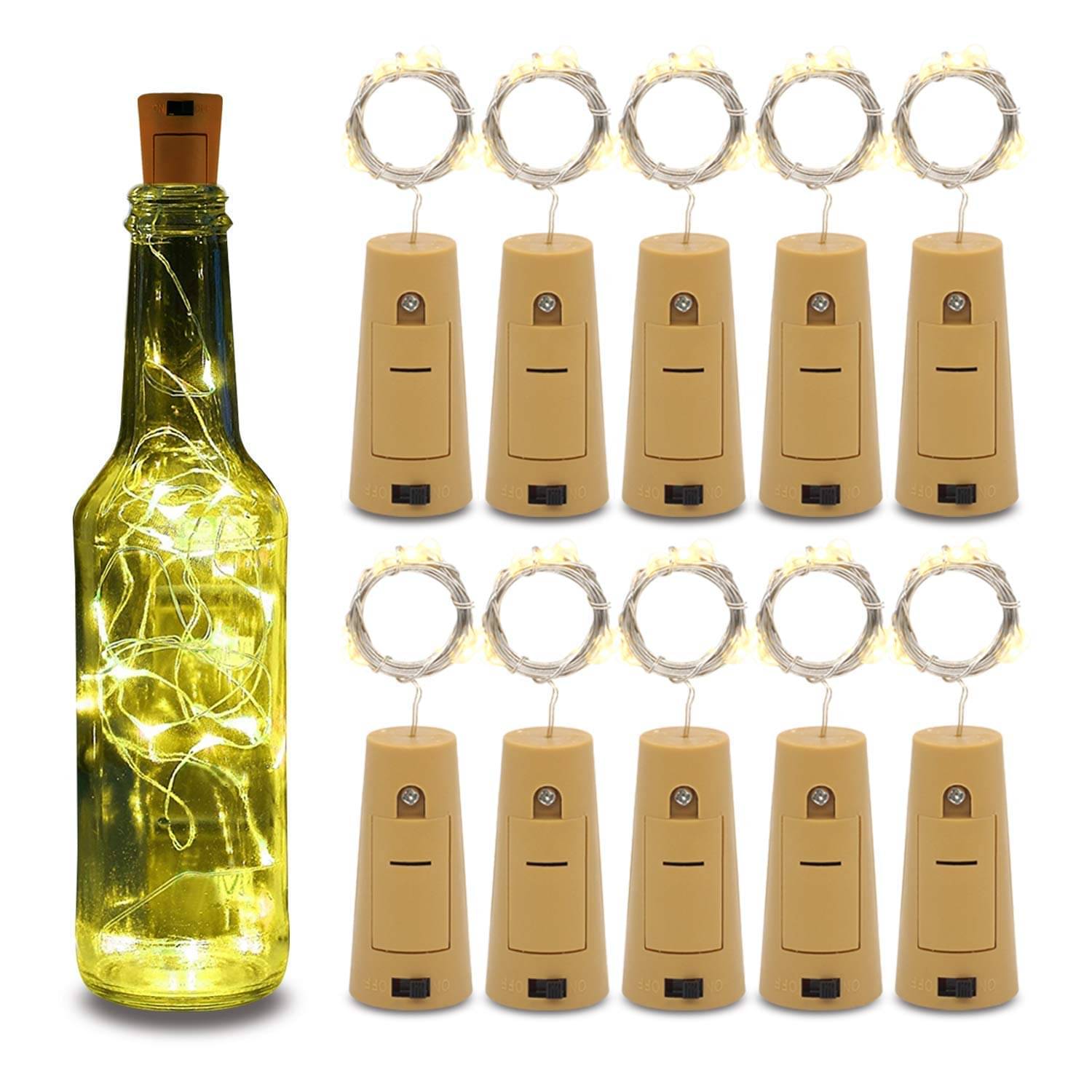     			SPARKWORLD Yellow 3M Cork light ( Pack of 10 )