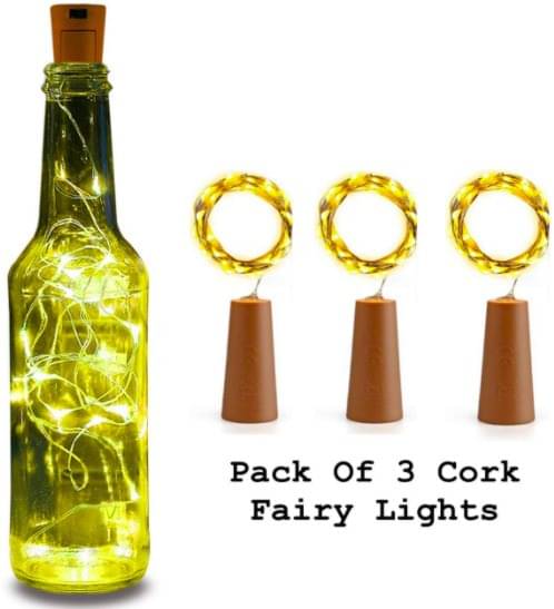     			SPARKWORLD Yellow 3M Cork light ( Pack of 3 )