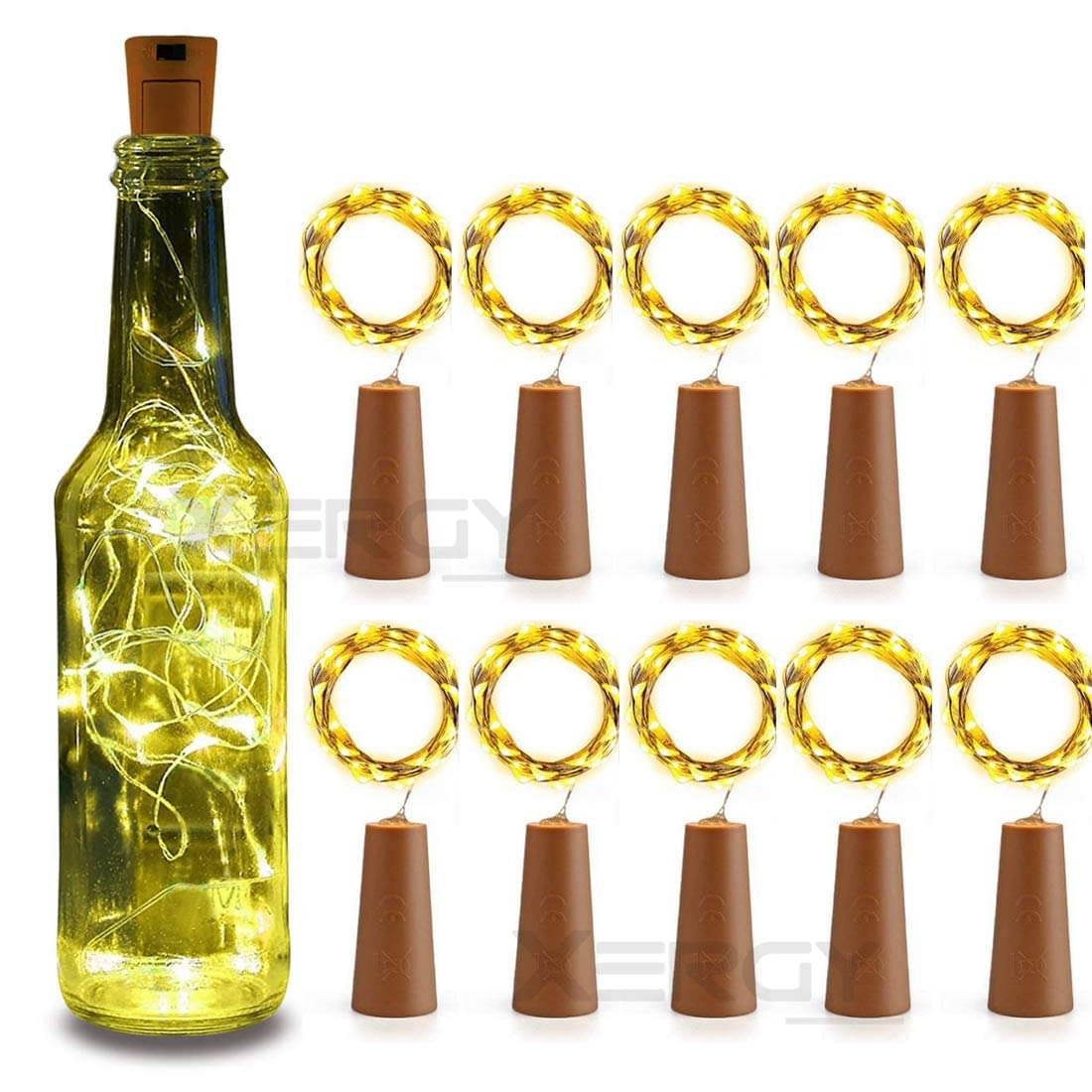     			SPARKWORLD Yellow 3M Cork light ( Pack of 10 )
