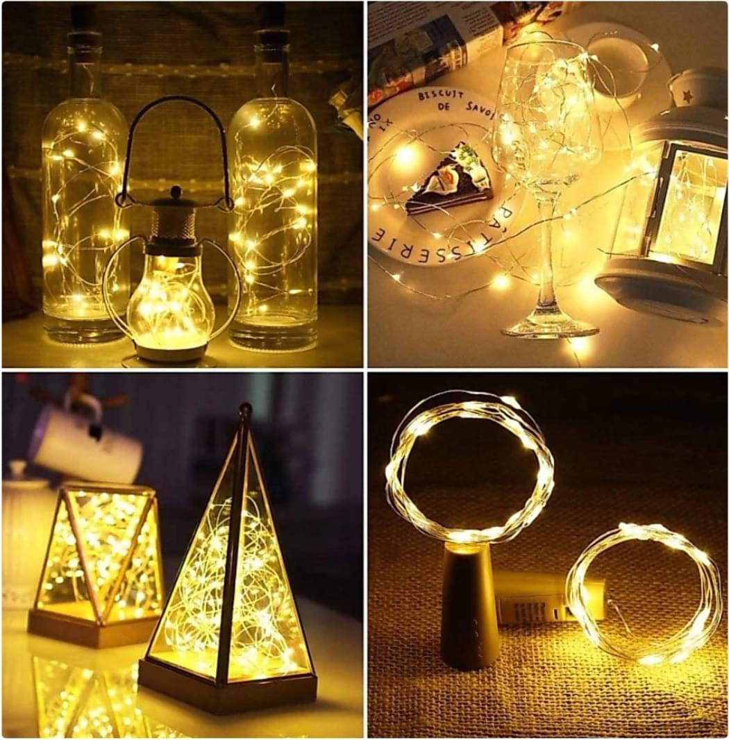     			SPARKWORLD Yellow 3M Cork light ( Pack of 8 )