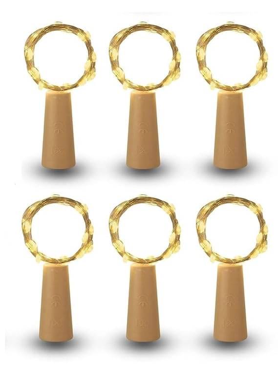     			SPARKWORLD Yellow 3M Cork light ( Pack of 6 )