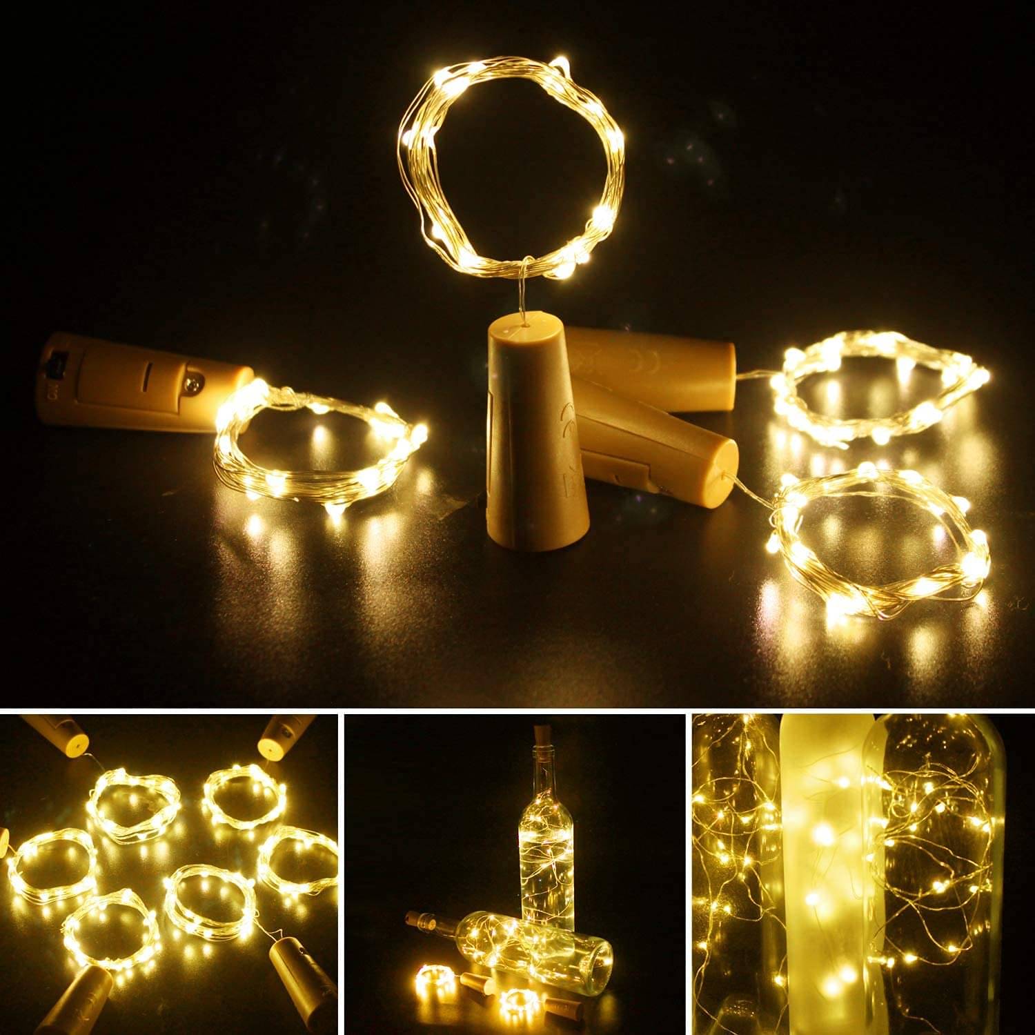     			SPARKWORLD Yellow 3M Cork light ( Pack of 2 )