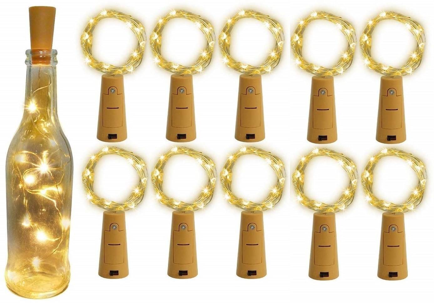    			SPARKWORLD Yellow 3M Cork light ( Pack of 10 )