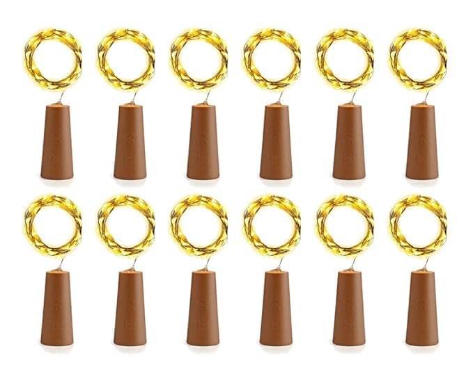     			SPARKWORLD Yellow 3M Cork light ( Pack of 12 )