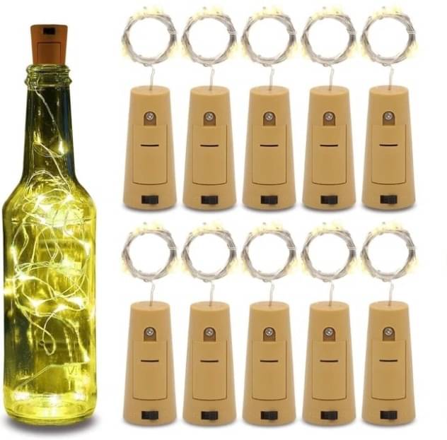     			SPARKWORLD Yellow 3M Cork light ( Pack of 10 )