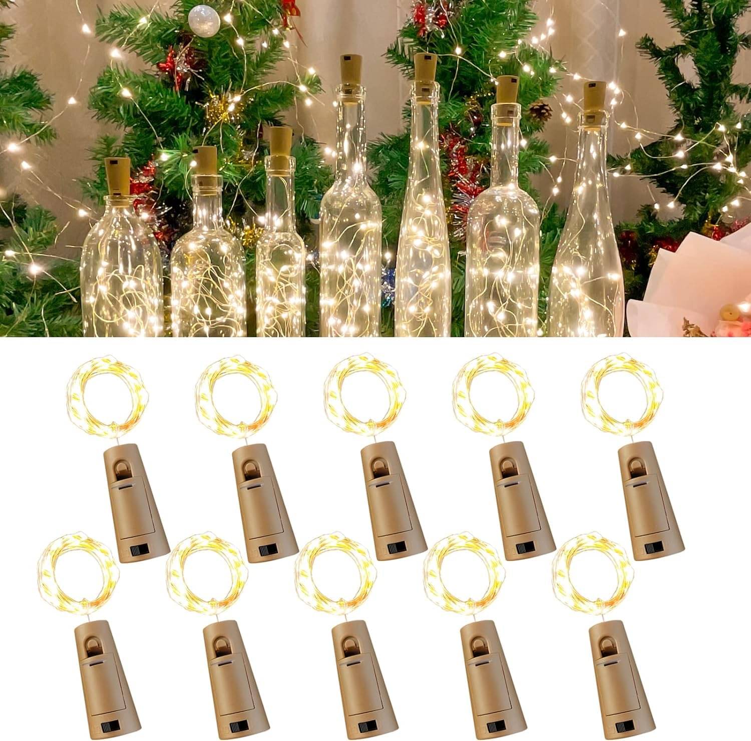     			SPARKWORLD Yellow 3M Cork light ( Pack of 10 )