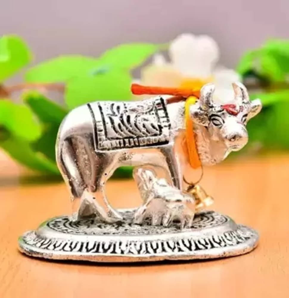     			Shri Astha Vinayak Brass Cow and Calf Idol ( 10 cm )