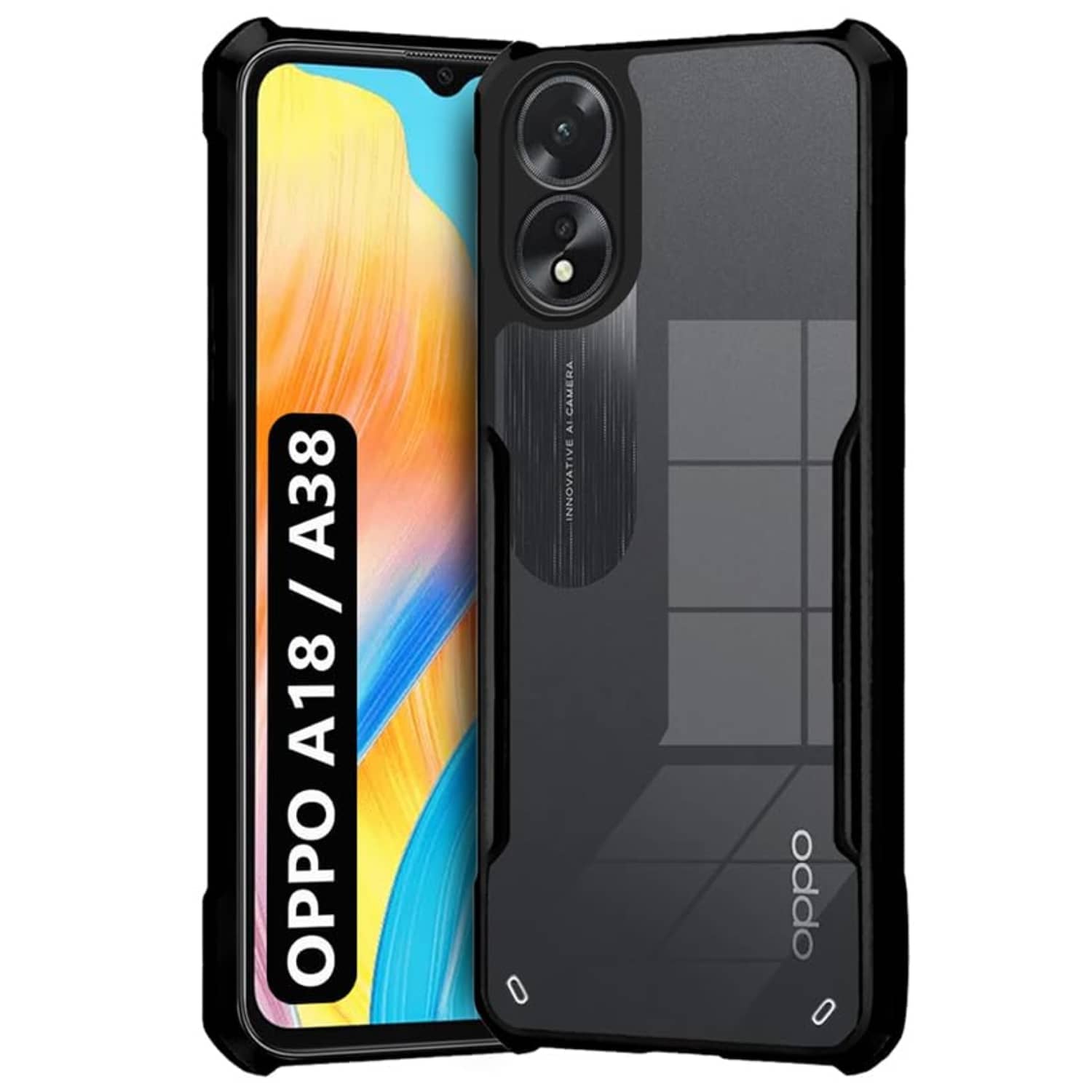 ZAMN Shock Proof Case Compatible For Polycarbonate Oppo A38 4G ( )