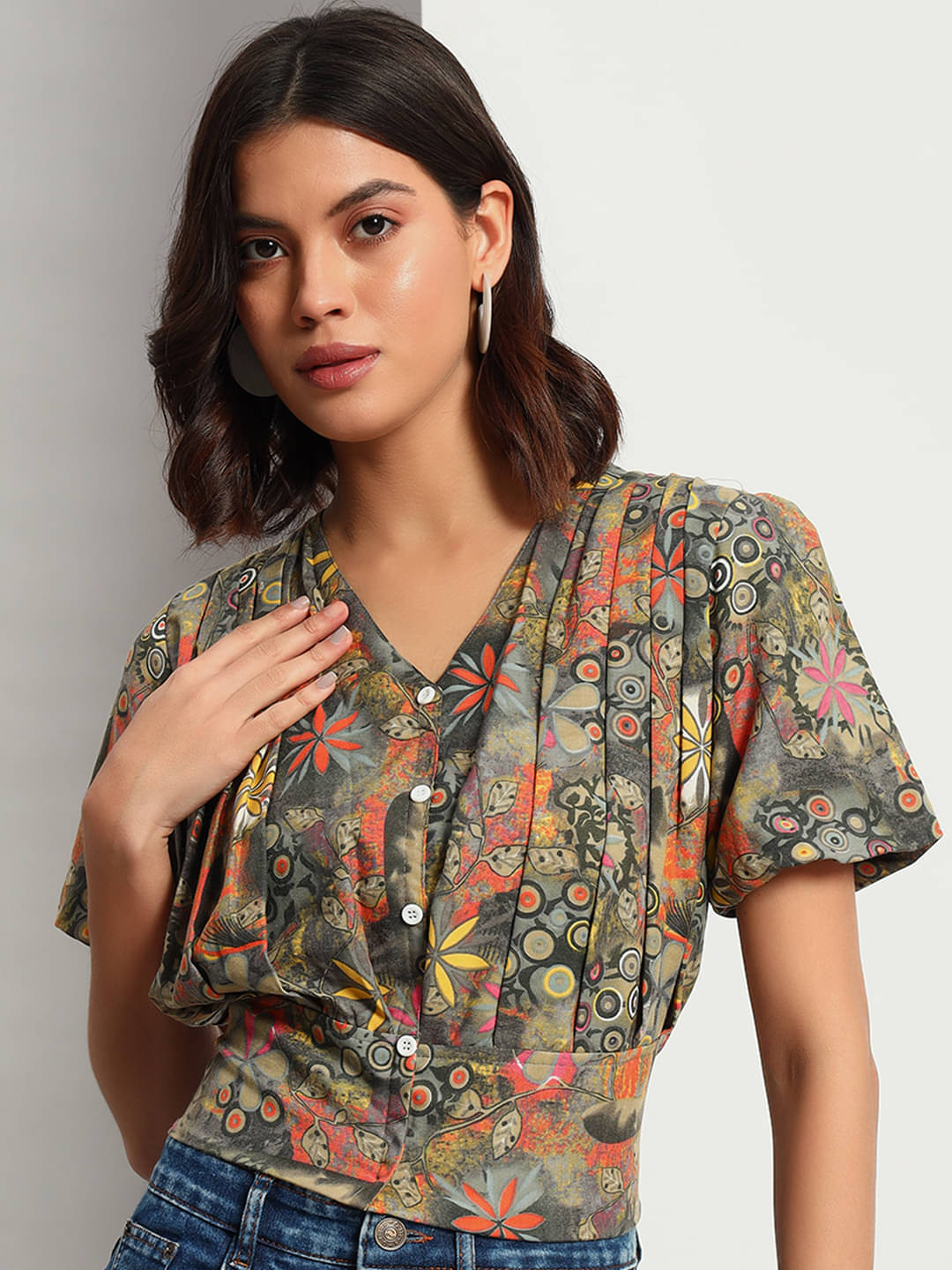 Addyvero Women's Rayon Regular Top ( Multi Color ) Addyvero Women's Rayon Regular Top ( Multi Color )