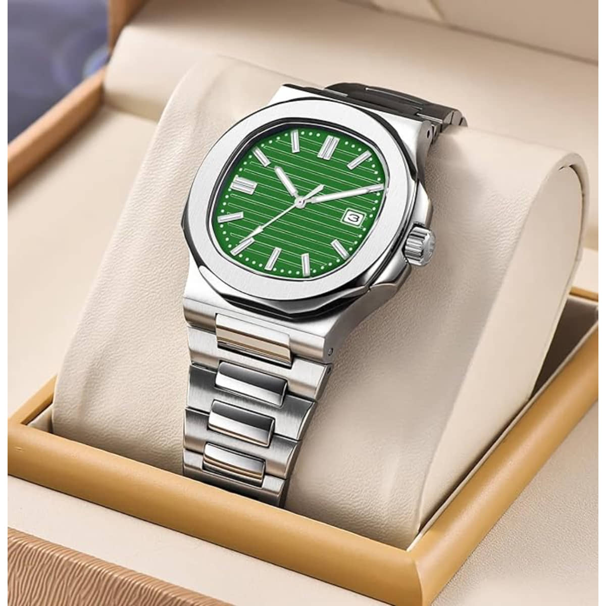 EEWHI Silver Stainless Steel Analog Men's Watch