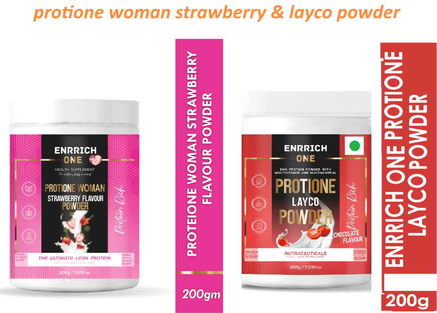 ENRRICH ONE PROTIONE WOMAN STRAWBERRY &LAYCO FLAVOUR POWDER 400 gm ENRRICH ONE PROTIONE WOMAN STRAWBERRY &LAYCO FLAVOUR POWDER 400 gm
