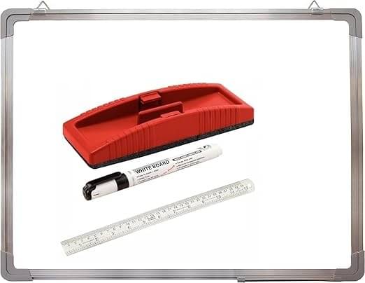 Eclet Non Magnetic 1 X1.5 feet Double Sided White Board and Chalk Board Front Side whiteboard Marker Surface and Back Side Chalkboard Surface (1x1.5 feet, Pack of 1 Item) A1 Eclet Non Magnetic 1 X1.5 feet Double Sided White Board and Chalk Board Front Side whiteboard Marker Surface and Back Side Chalkboard Surface (1x1.5 feet, Pack of 1 Item) A1