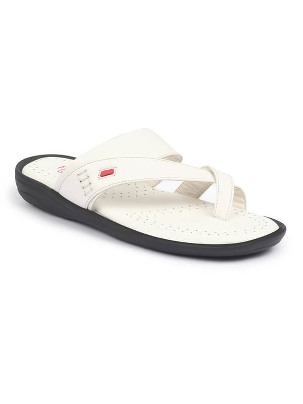     			Fausto - White Men's Sandals