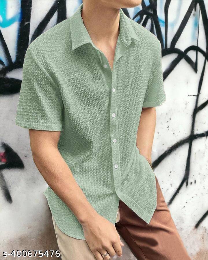     			Filose Polyester Regular Fit Solids Half Sleeves Men's Casual Shirt - Green ( Pack of 1 )