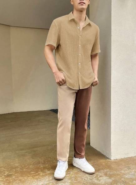     			Filose Polyester Regular Fit Solids Half Sleeves Men's Casual Shirt - Cream ( Pack of 1 )