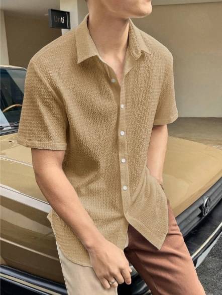     			Filose Polyester Regular Fit Solids Half Sleeves Men's Casual Shirt - Cream ( Pack of 1 )