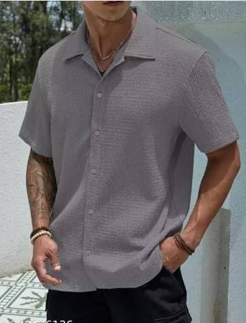Filose Polyester Regular Fit Solids Half Sleeves Men's Casual Shirt - Grey ( Pack of 1 )     			Filose Polyester Regular Fit Solids Half Sleeves Men's Casual Shirt - Grey ( Pack of 1 )