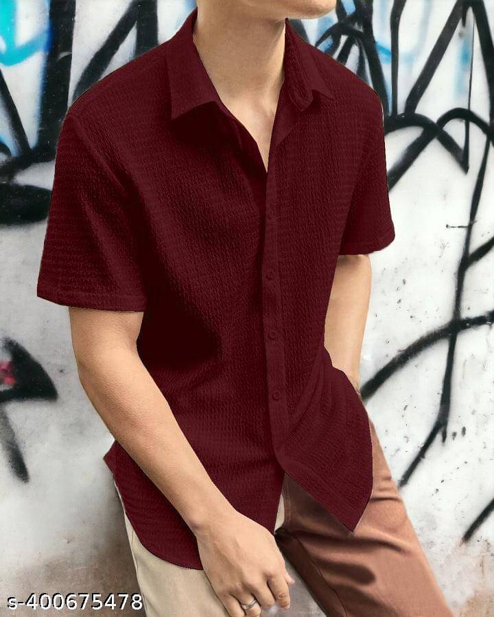     			Filose Polyester Regular Fit Solids Half Sleeves Men's Casual Shirt - Maroon ( Pack of 1 )
