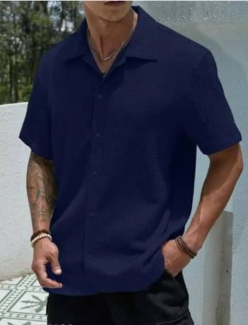     			Filose Polyester Regular Fit Solids Half Sleeves Men's Casual Shirt - Navy Blue ( Pack of 1 )