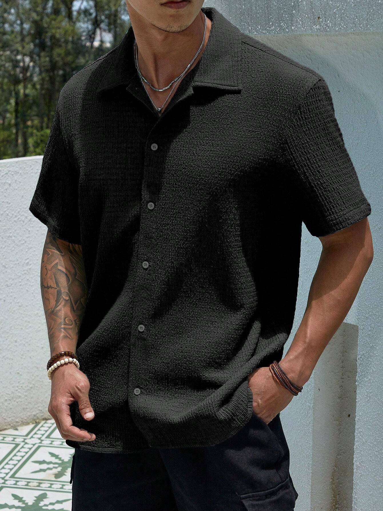 Filose Polyester Regular Fit Popcorn Textured Half Sleeves Men's Casual Shirt - White ( Pack of 1 ) Filose Polyester Regular Fit Popcorn Textured Half Sleeves Men's Casual Shirt - White ( Pack of 1 )