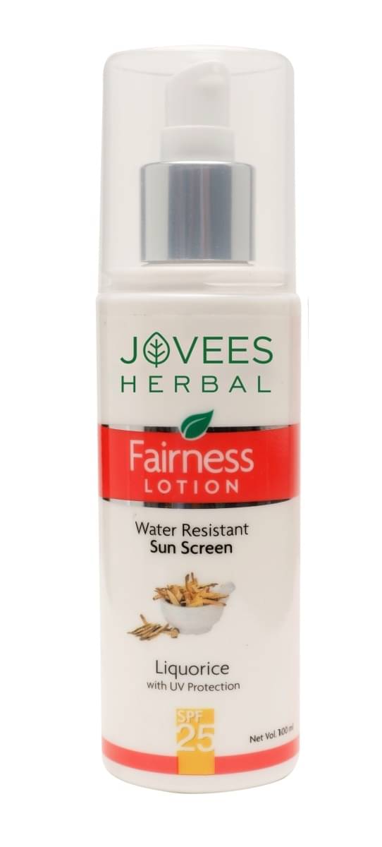 Jovees Herbal Sunscreen Fairness SPF 25 Lotion For Oily & Sensitive Skin, 100ml (Pack of 1) Jovees Herbal Sunscreen Fairness SPF 25 Lotion For Oily & Sensitive Skin, 100ml (Pack of 1)