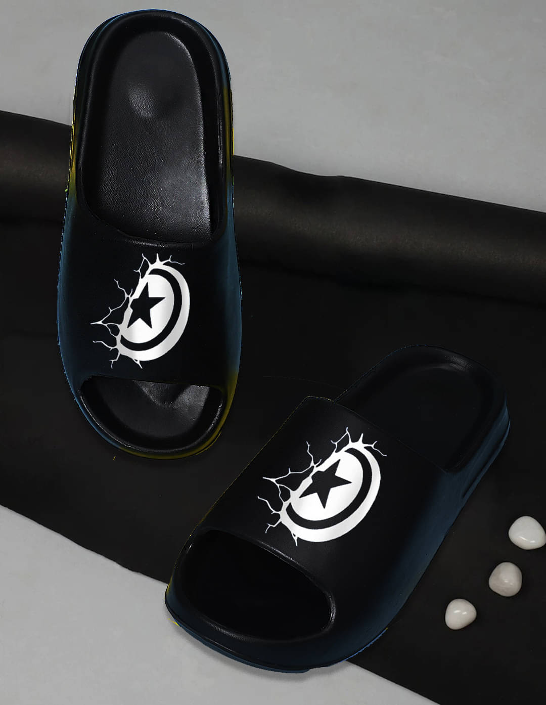     			KAPANI Black Men's Slide Flip flop