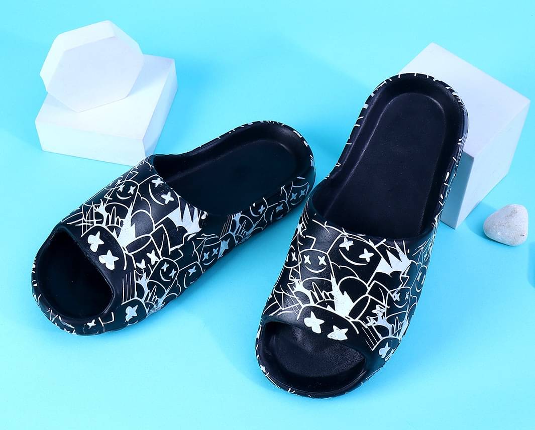     			KAPANI Black Men's Slide Flip flop