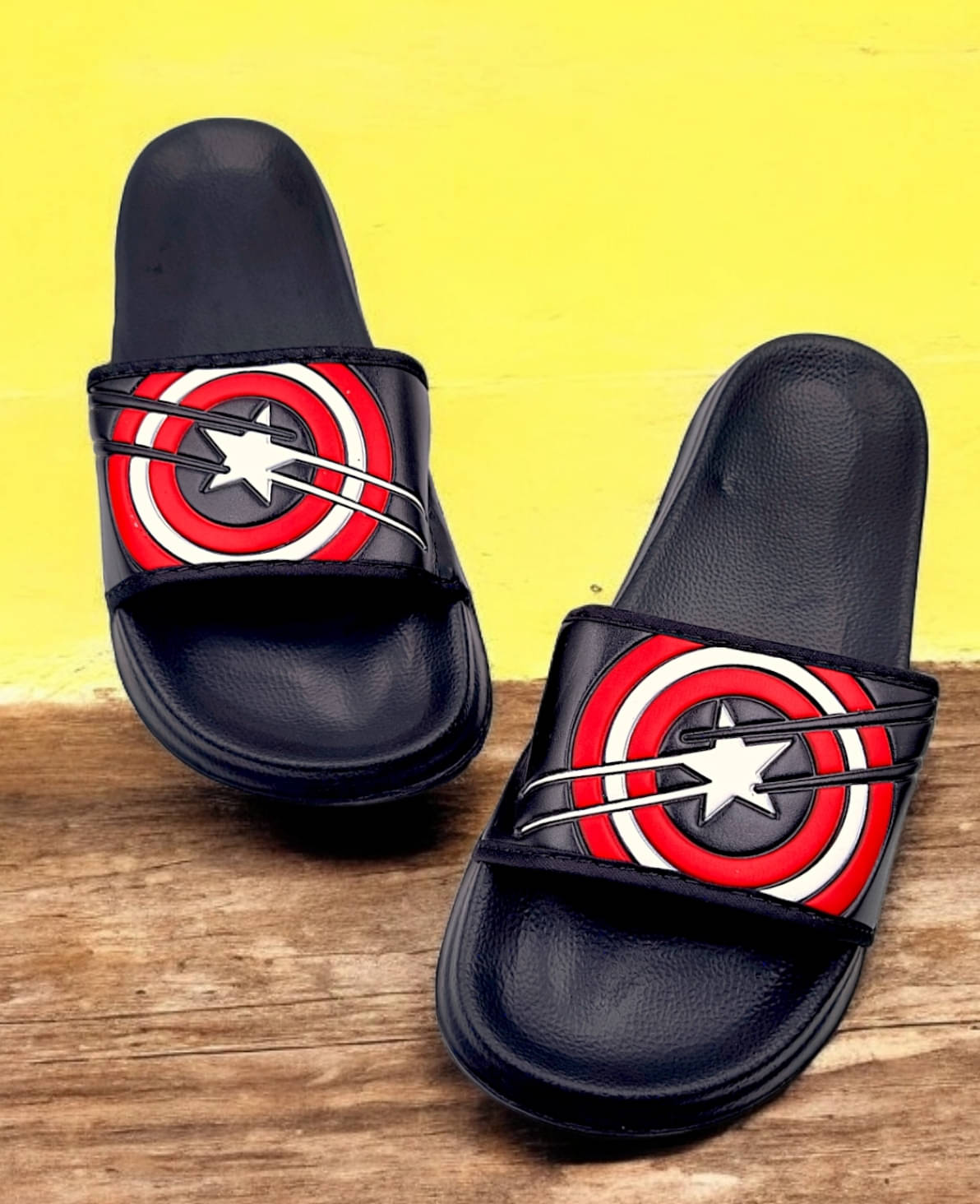     			KAPANI Black Men's Slide Flip flop