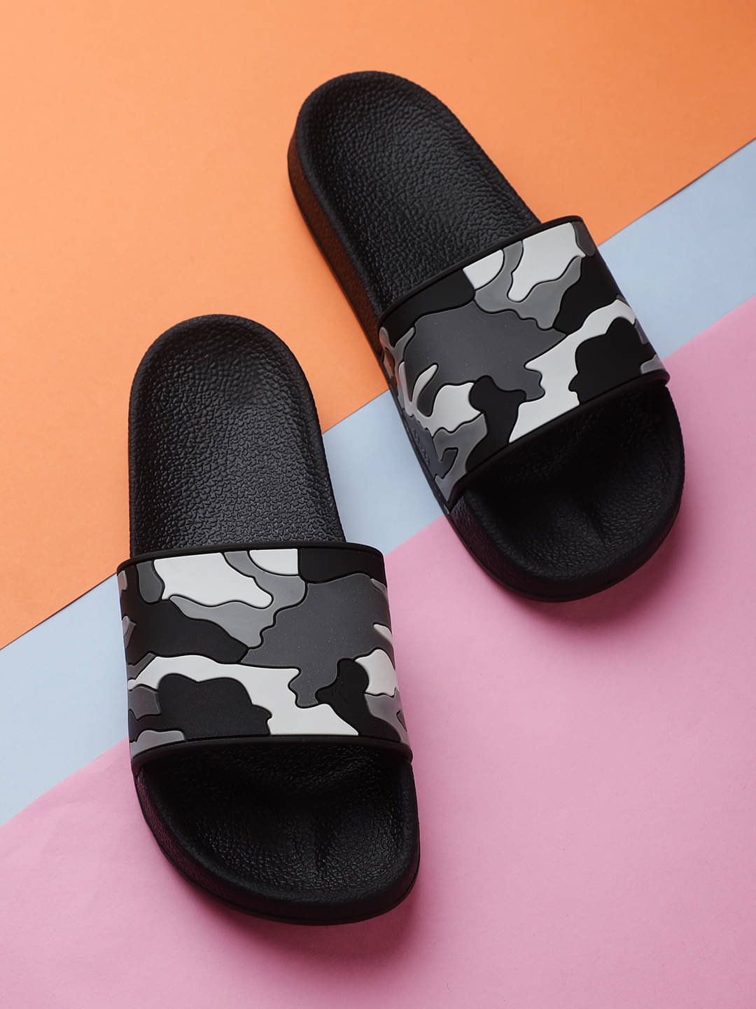     			KAPANI Black Men's Slide Flip flop